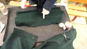 Перетяжка пластика карпетом. Авто.