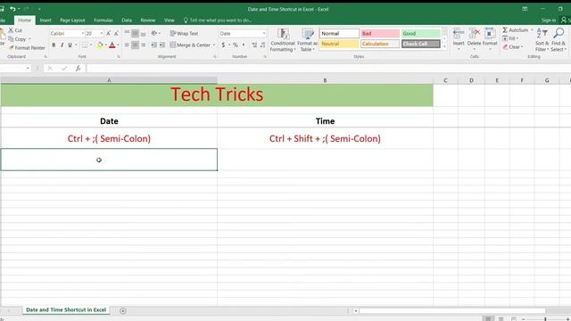 Shortcut for Current Date and Time in Excel смотреть онлайн