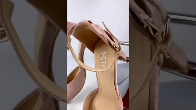 КОД 3162 Женские туфли лодочки с острым носком на каблуке пудра смотреть онлайн