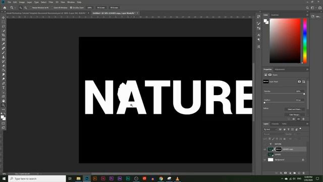 How To Place Image Inside Text Using Photoshop смотреть онлайн