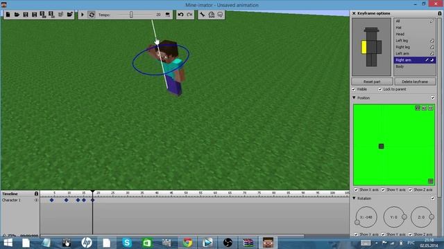 Как сделать анимацию в Minecraft .(mine-imator) смотреть онлайн