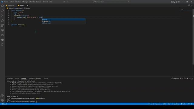 Apprendre NodeJs Section 2 - 2.2 Les objets смотреть онлайн