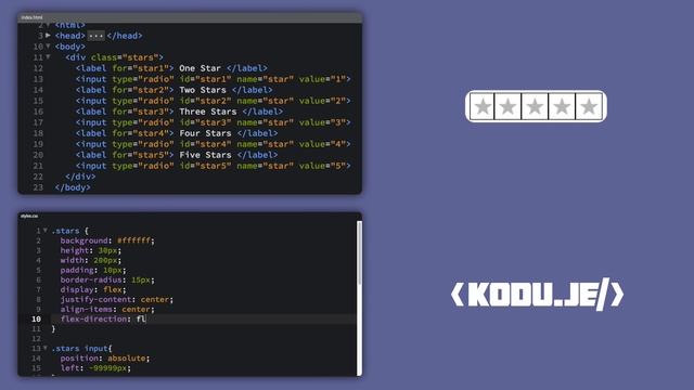 Ocena gwiazdkami w CSS! смотреть онлайн