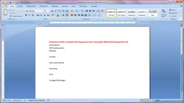 Merging data into a document using simple mail merge and Aspose Words смотреть онлайн
