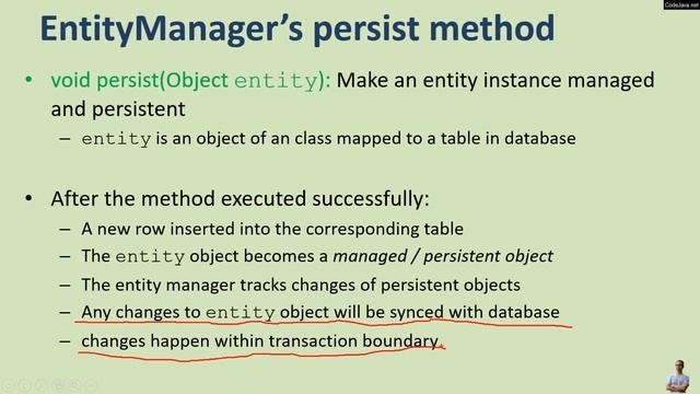 JPA EntityManager Persist vs Merge Differences смотреть онлайн