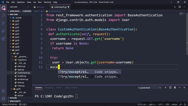 Custom Authentication in Django REST Framework (Hindi) смотреть онлайн