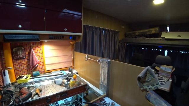 Модернизация автодома. Система горячего водоснабжения.Motorhome Garage.