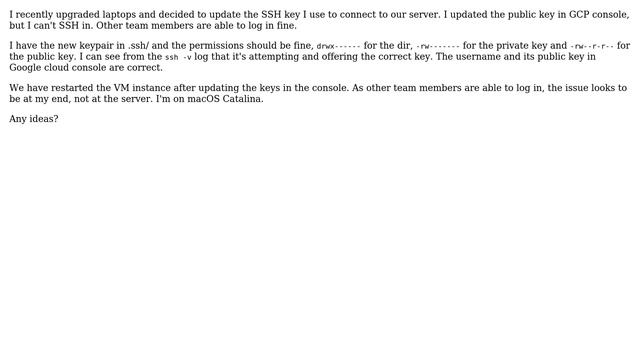 SSH permission denied (publickey) to Google compute engine VM смотреть онлайн