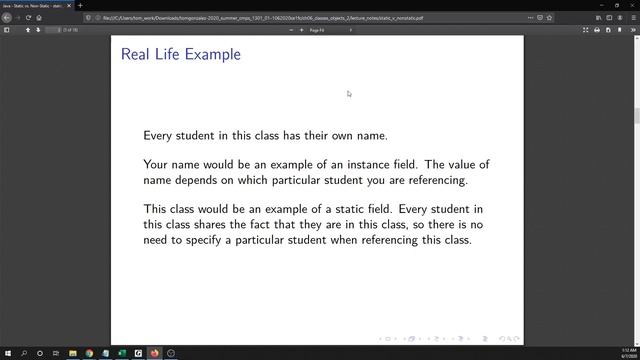 Static vs. Non-Static смотреть онлайн