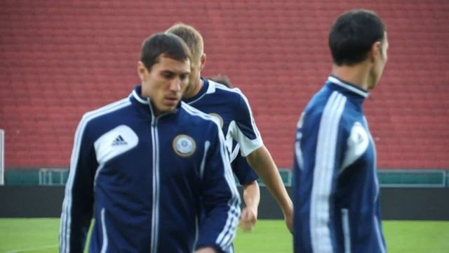 Национальная сборная Казахстана провела тренировку на «Ференц Пушкаше» смотреть онлайн