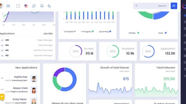 HRM Dashboard Bootstrap 5 Admin Template with Career Admin Dashboard Template – EmployX смотреть онлайн