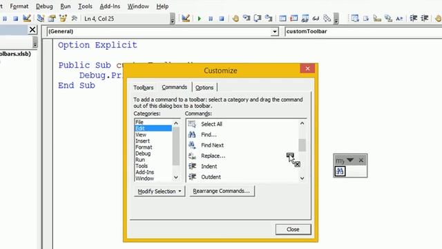 How to Create a Custom Visual Basic Editor Toolbar смотреть онлайн