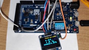 Термометр, измеритель влажности на Arduino DUE c OLED SSD1306 и русским шрифтом.  Скетч в описании.