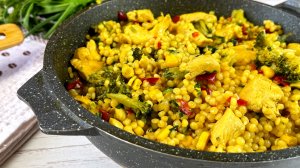 "Дежурный" УЖИН в одной СКОВОРОДЕ! Рецепт Без возни и заморочек! Ужин или обед на скорую руку