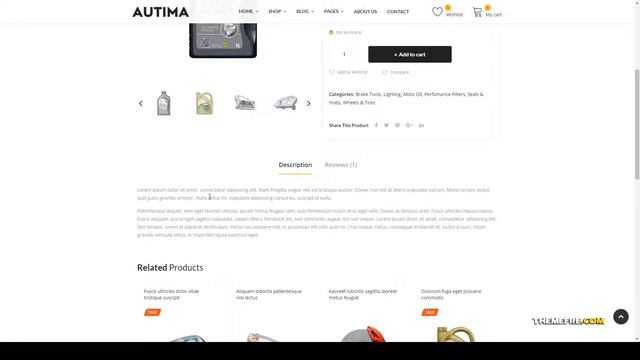 Yoshitaka - Car Accessories Theme for WooCommerce WordPress clean auto parts смотреть онлайн