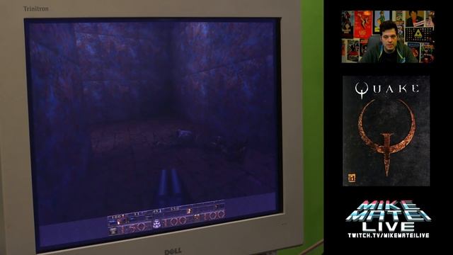Trying out the original Quake on a VGA monitor - Mike Matei Live смотреть онлайн