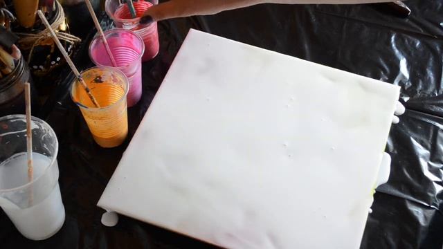 Акриловая заливка/ Fluid Art с прозрачным фоном. Эффект Чернил. смотреть онлайн