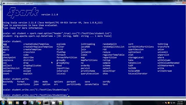 Apache Spark - Writing the data into file. смотреть онлайн