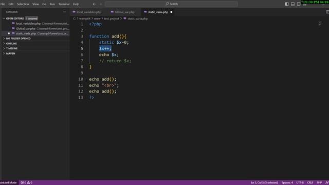 Static Variable In PHP (Hindi) смотреть онлайн