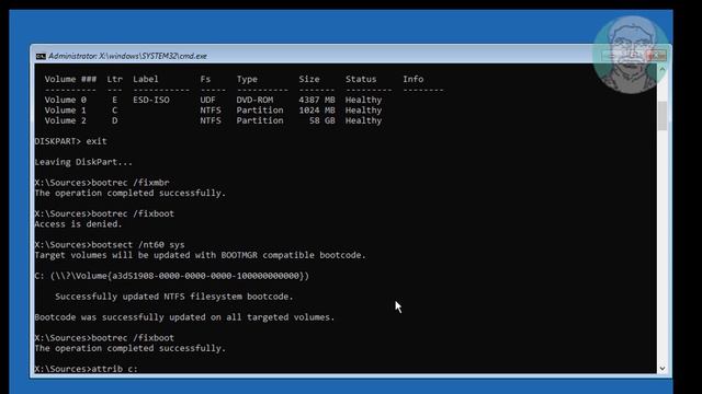 Fix File Not Found Error When Attrib c:\boot\bcd -h -r -s In MBR or BIOS Partition смотреть онлайн