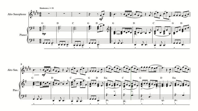 Lady Gaga - Hold My Hand - Tomaž Nedoh Saxophone - music sheet смотреть онлайн