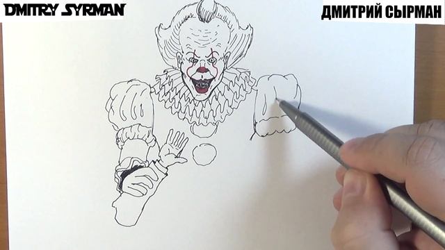 How to draw Pennywise, IT, Как нарисовать Пеннивайза, ОНО смотреть онлайн