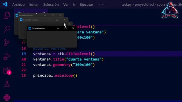Ventanas secundarias TOPLEVEL con TKINTER y CUSTOMTKINTER - Máster en PYTHON #46 смотреть онлайн