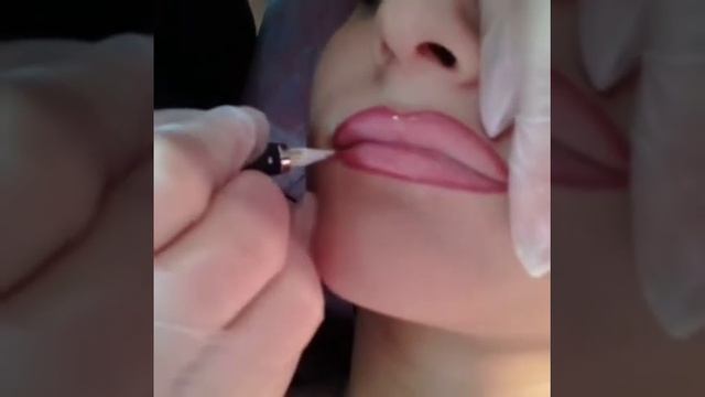 Татуаж контуров губ смотреть онлайн