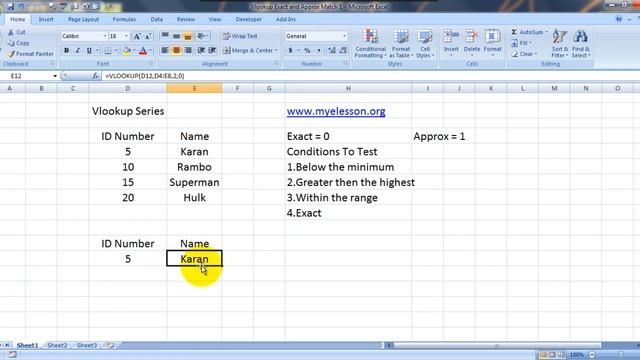 Vlookup Formula Exact and Approx Match In Excel смотреть онлайн