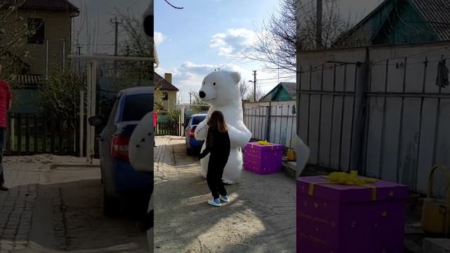 Дискотанцы, понеслась!!! Поздравление от белого медведя смотреть онлайн