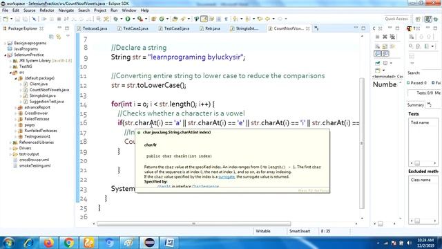 java program to count no of vowels in String смотреть онлайн