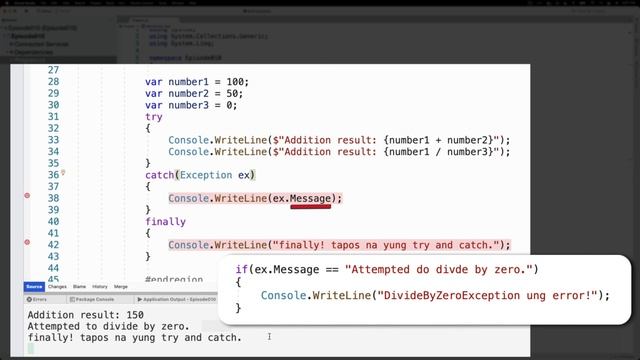 C# - Debugging, Error Handling and Unit Test | Episode 10 | Discussion and Coding | Tagalog Tutoria смотреть онлайн