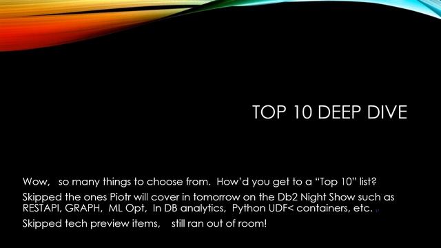 The DataView Show #16: Db2 V11.5 updates with Keri Romanufa, IBM Canada Lab смотреть онлайн