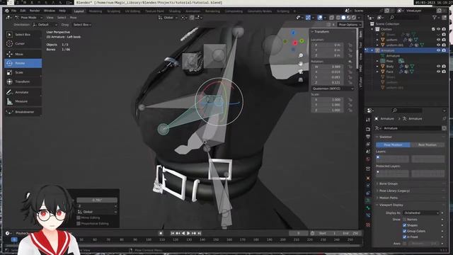 Weight painting and editing to remove clipping on your model. смотреть онлайн