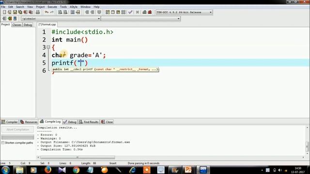 C language Tutorials in hindi #6 !! Format specifier !! Suraj Maurya? смотреть онлайн