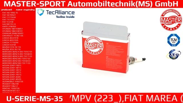 U-SERIE-MS-35 | SPARK PLUG | Master-Sport-Automobiltechnik (MS) GmbH смотреть онлайн