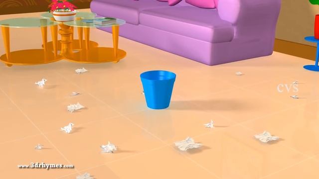 Bits of Paper - 3D Animation English Nursery rhyme for children with lyrics смотреть онлайн