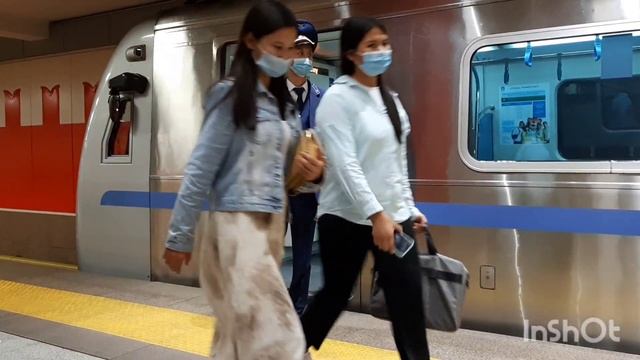 ?? Алма-Атинский метрополитен. Hyundai Rotem 2010 заезжает на конечную станцию «Москва» линия А