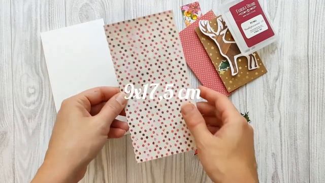 Новогодняя открытка с оленем "Botany Winter". Мастер-класс смотреть онлайн