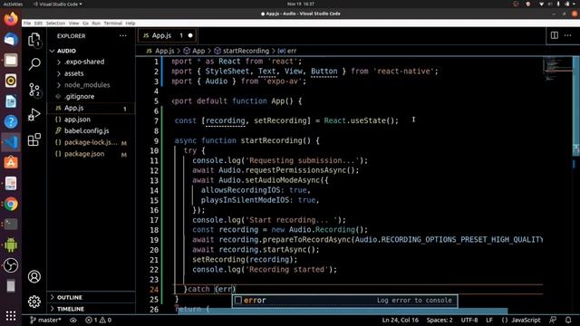 Audio Recording Mobile App Using React Native Expo || Android & iOS || With Source Code | Javascrip смотреть онлайн