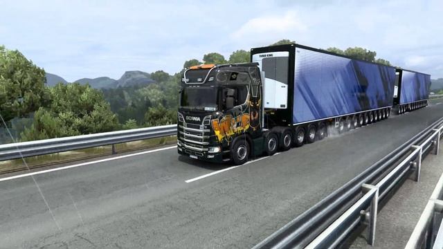 ETS2 1.46 10 axle trailer смотреть онлайн