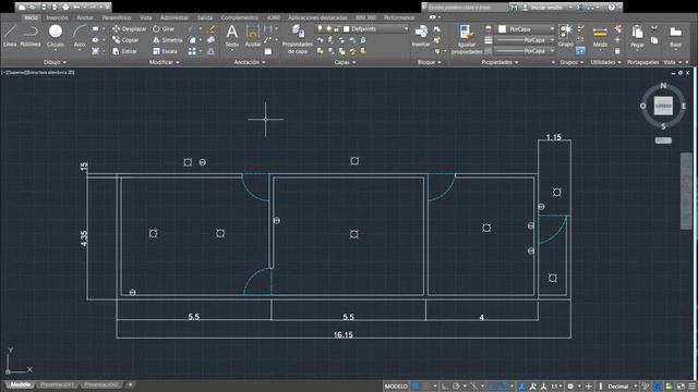 Autodesk AutoCAD 2016 Plano instalación eléctrica dwg 2020 10 05 21 57 29 смотреть онлайн