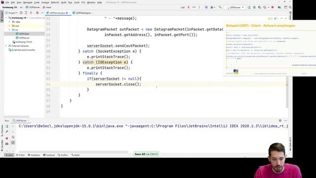 AlPro - Vorlesung 19 - Java Sockets - 20.01.21 смотреть онлайн