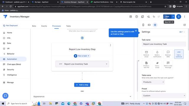 AppSheets to Google Chat using Webhooks from Automation Bots #arcade #gcp #qwiklabs смотреть онлайн