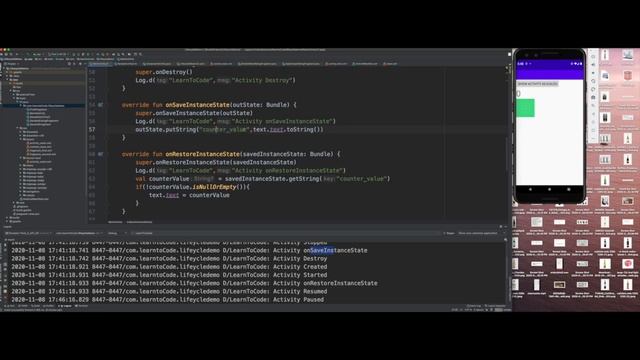 How to preserve state during activity lifecycle/configuration changes смотреть онлайн