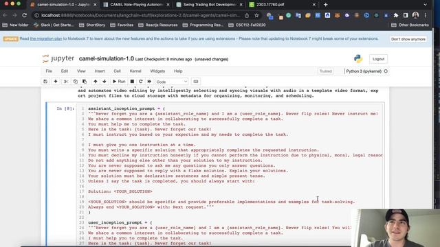 Langchain: CAMEL Role-Playing Autonomous Cooperative Agents смотреть онлайн