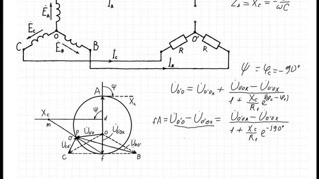 ТОЭ 64. Круговые и линейные диаграммы трёхфазных цепей переменного тока.