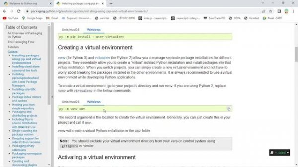 How to activate python virtual environment(venv)