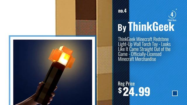 Top 10 Minecraft Light Up Torch [2018]: ThinkGeek Minecraft Light-Up Wall Torch - Mounts To Your смотреть онлайн