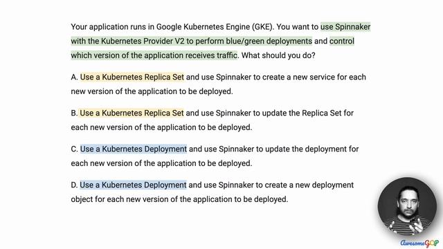 PCDOE-3 Quick, GCP Professional Cloud DevOps Engineer - Spinnaker, traffic, blue/green, replica set смотреть онлайн